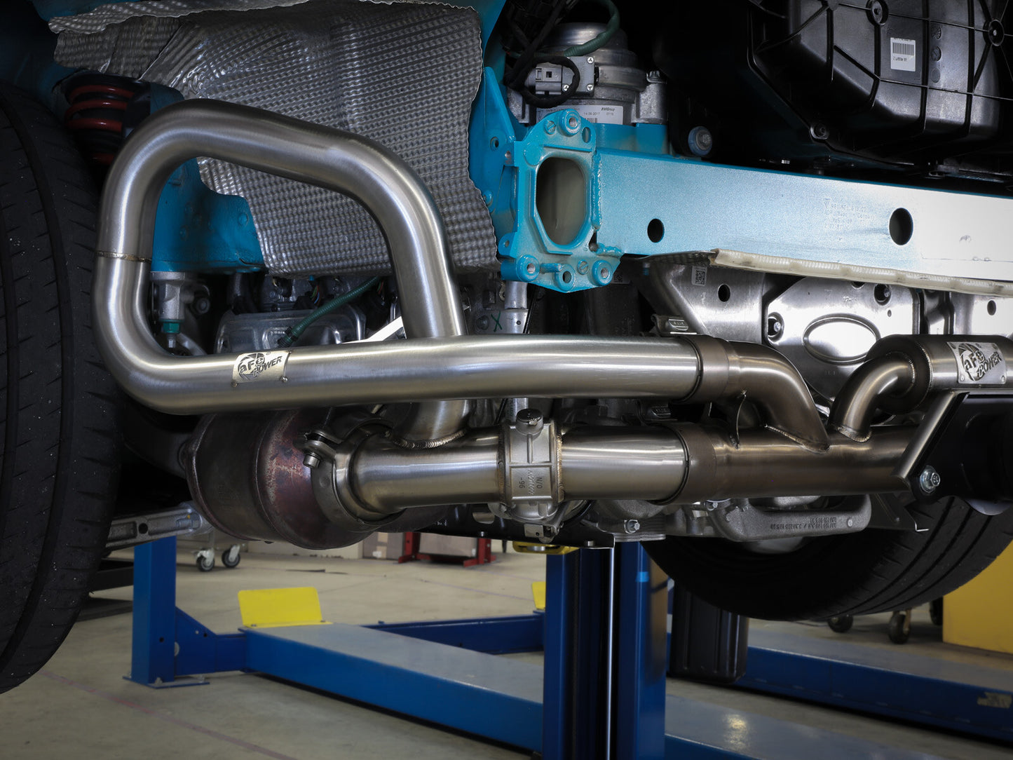 Mach Force-Xp 304 Stainless Steel Primary Muffler Delete Pipe Porsche 911 GT3 14-19 H6-3.8/4.0L aFe Power