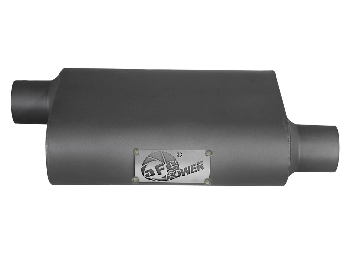 Scorpion Aluminized Steel Muffler 2-1/2 Inch ID Offset/Offset x 10 Inch W x 4 Inch H x 13 Inch L - Oval Body aFe Power aFe Power