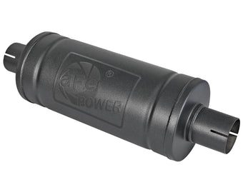 compare product Mach Force-Xp 409 Stainless Steel Muffler w/ High-Temp Metallic Black finish 2-1/2 Inch ID Inlet & Outlet Center/Center 14 Inch L x 6 Inch Dia. aFe Power