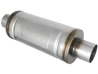 Mach Force-Xp 409 Stainless Steel Muffler 2-1/2 Inch ID Center/Center x 6 Inch Dia. x 14 Inch L - Round Body aFe Power aFe Power
