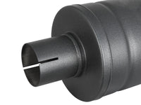 Mach Force-Xp 409 Stainless Steel Muffler w/ High-Temp Metallic Black finish 2-1/2 Inch ID Inlet & Outlet Center/Center 14 Inch L x 6 Inch Dia. aFe Power aFe Power