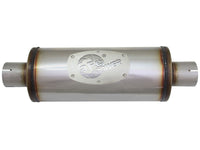 Mach Force-Xp 409 Stainless Steel Muffler 2-1/2 Inch ID Center/Center x 6 Inch Dia. x 14 Inch L - Round Body aFe Power aFe Power