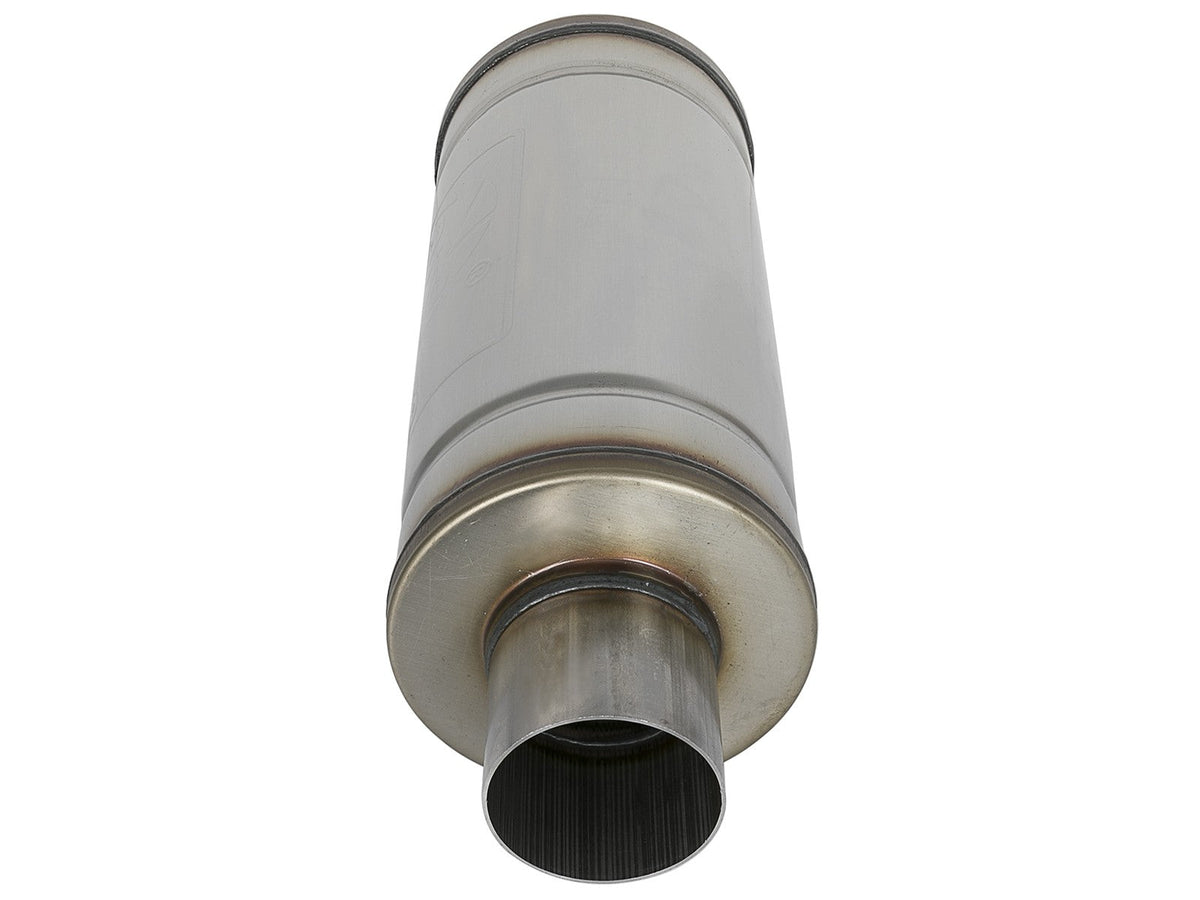 Mach Force-Xp 409 Stainless Steel Muffler 3 Inch ID Center/Center x 6 Inch Dia. x 14 Inch L - Round Body aFe Power aFe Power
