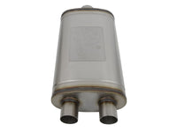 Mach Force-Xp 409 Stainless Steel Muffler 3 Inch ID Center/2-1/2 Inch ID Dual-Outlet x 11 Inch W x 6 Inch H x 22 Inch L - Oval Body aFe Power aFe Power