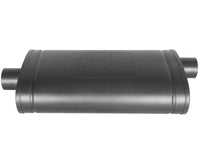 Mach Force-Xp 409 Stainless Steel Muffler w/ High-Temp Metallic Black finish 3 Inch ID Center/Offset x 11 Inch W x 5 Inch H x 22 Inch L - Oval Body - Black aFe Power aFe Power
