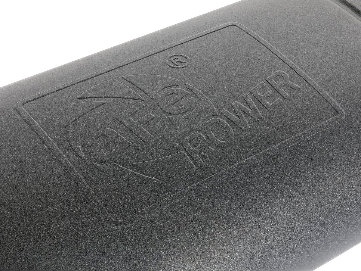 Mach Force-Xp 409 Stainless Steel Muffler w/ High-Temp Metallic Black finish 3 Inch ID Center/Offset x 11 Inch W x 5 Inch H x 22 Inch L - Oval Body - Black aFe Power aFe Power