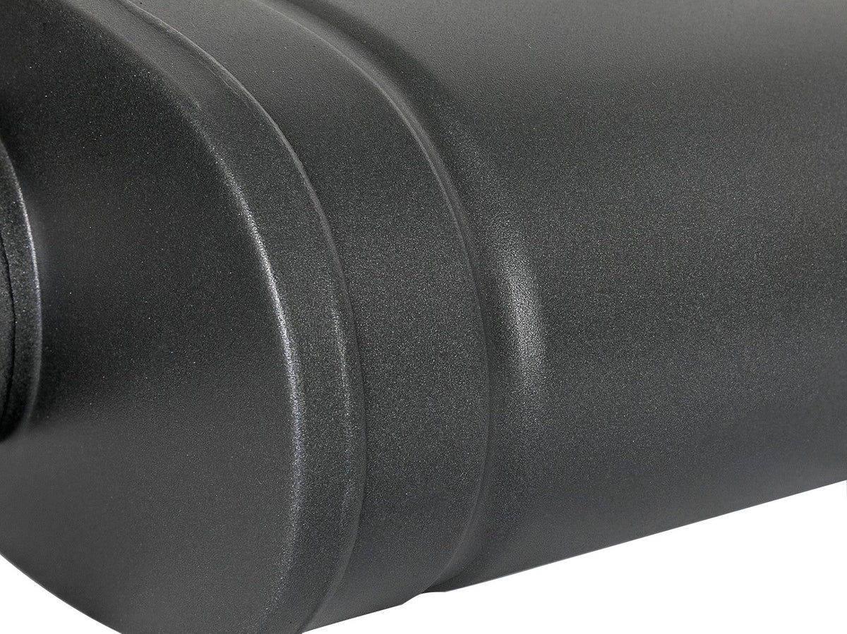 Mach Force-Xp 409 Stainless Steel Muffler w/ High-Temp Metallic Black finish 3 Inch ID Center/Offset x 11 Inch W x 5 Inch H x 22 Inch L - Oval Body - Black aFe Power aFe Power