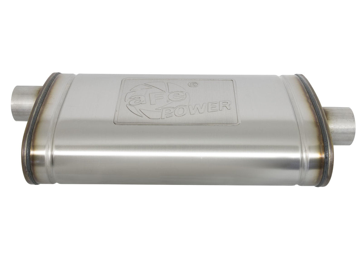 Mach Force-Xp 409 Stainless Steel Muffler 3 Inch ID Center/Offset x 11 Inch W x 5 Inch H x 22 Inch L - Oval Body aFe Power aFe Power