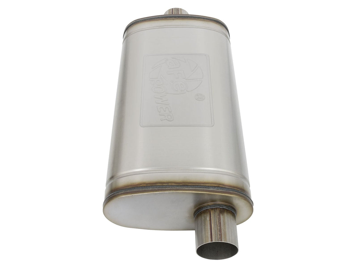 Mach Force-Xp 409 Stainless Steel Muffler 3 Inch ID Center/Offset x 11 Inch W x 5 Inch H x 22 Inch L - Oval Body aFe Power aFe Power