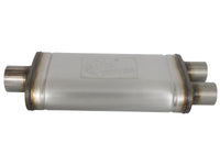 Mach Force-Xp 409 Stainless Steel Muffler 3 Inch ID Center/2-1/2 Dual-Outlet x 18 Inch L x 9 Inch W x 4 Inch H - Oval Body aFe Power aFe Power