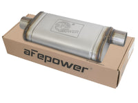 Mach Force-Xp 409 Stainless Steel Muffler 3 Inch ID Center/Offset x 9 Inch W x 4 Inch H x 18 Inch L- Oval Body aFe Power aFe Power