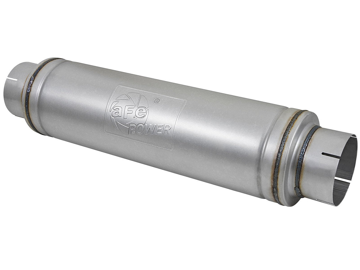Atlas Aluminized Steel Muffler 5 Inch ID Center/Center x 7 Inch Dia. x 24 Inch L - Round Body aFe Power aFe Power