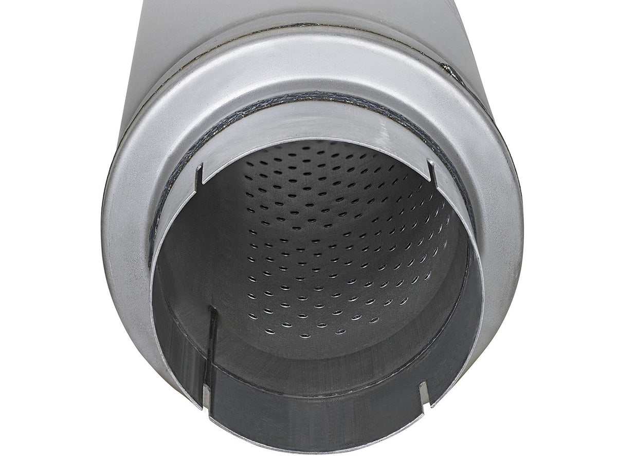 Atlas Aluminized Steel Muffler 5 Inch ID Center/Center x 7 Inch Dia. x 24 Inch L - Round Body aFe Power aFe Power