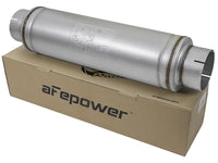 Atlas Aluminized Steel Muffler 5 Inch ID Center/Center x 7 Inch Dia. x 24 Inch L - Round Body aFe Power aFe Power