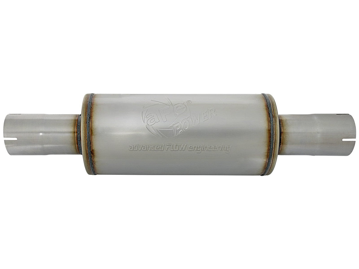 Atlas Aluminized Steel Muffler 3-1/2 Inch ID Center/Center x 7 Inch Dia. X 16 Inch L - Round Body aFe Power aFe Power