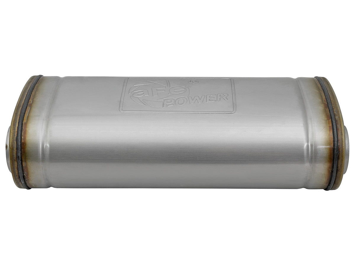 Mach Force-Xp 409 Stainless Steel Muffler 2-1/2 Inch ID Offset/Dual x 18 Inch L x 8 Inch W x 5 Inch H - Oval Body aFe Power aFe Power