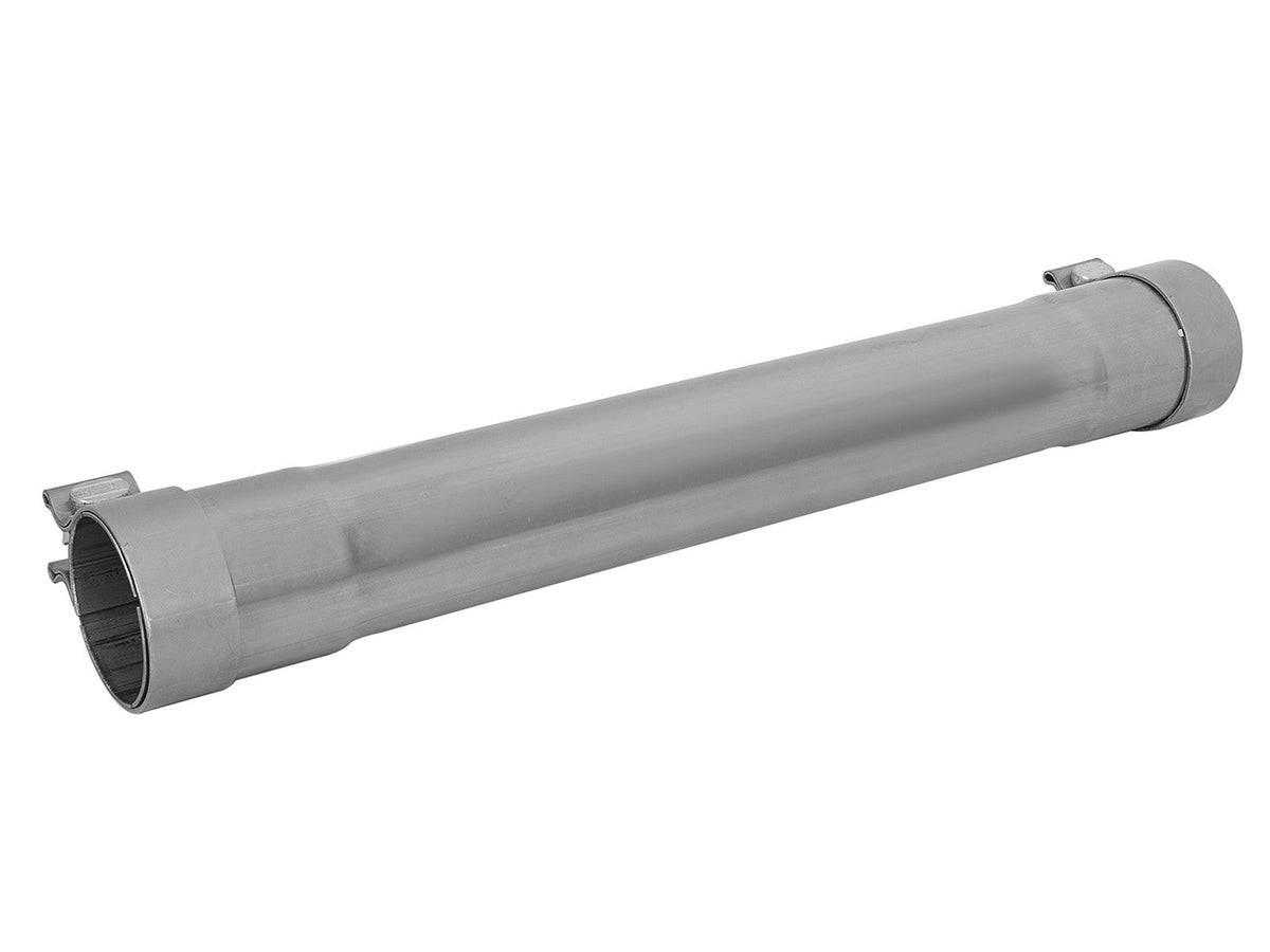 Mach Force-Xp 2-1/2 Inch 409 Stainless Steel Muffler Delete Pipe 2-1/2 Inch ID Inlet/Outlet x 14 Inch Body x 20 Inch Overall Length aFe Power aFe Power