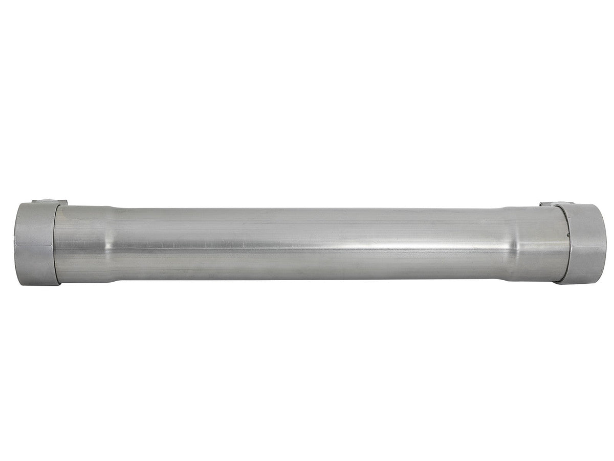 Mach Force-Xp 2-1/2 Inch 409 Stainless Steel Muffler Delete Pipe 2-1/2 Inch ID Inlet/Outlet x 14 Inch Body x 20 Inch Overall Length aFe Power aFe Power
