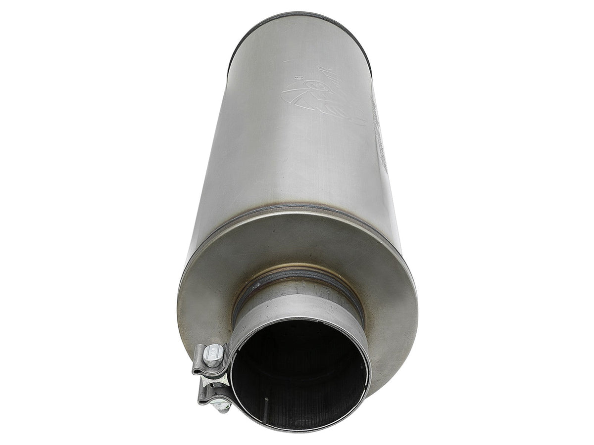Saturn 4S 409 Stainless Steel Muffler 4 Inch ID Center/Center x 8 Inch Dia. x 30 Inch Oal - Round Body aFe Power aFe Power