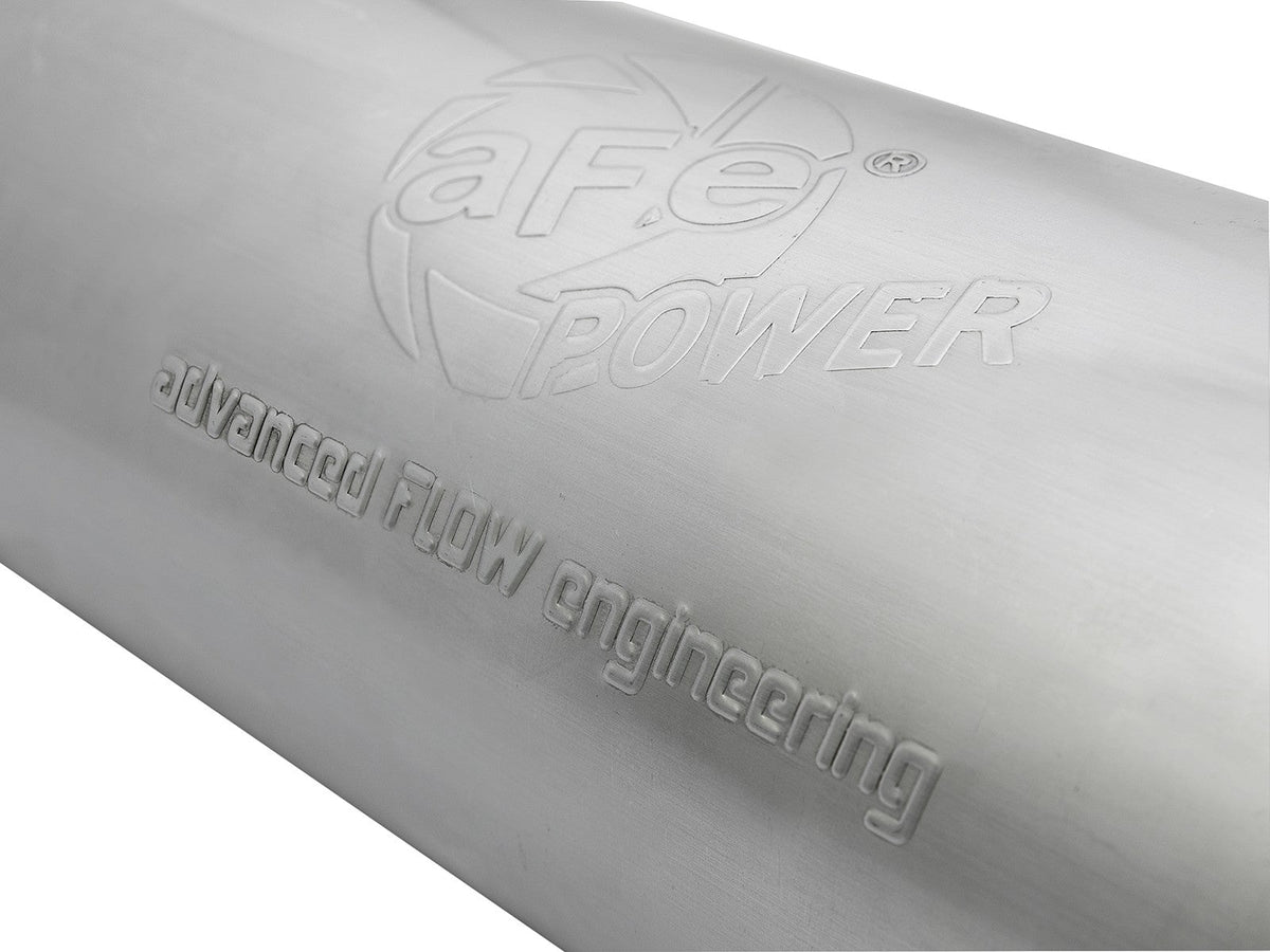 Saturn 4S 409 Stainless Steel Muffler 4 Inch ID Center/Center x 8 Inch Dia. x 30 Inch Oal - Round Body aFe Power aFe Power