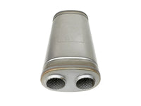 Mach Force-Xp 409 Stainless Steel Muffler 2-1/2 Inch Dual Inlet/Dual Outlet 5 Inch H x 8 Inch W x 18 Inch L - Oval Body aFe Power aFe Power