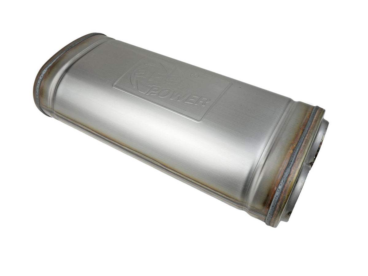 Mach Force-Xp 409 Stainless Steel Muffler 3 Inch Dual Inlet/Dual Outlet 5 Inch H x 8 Inch W x 18 Inch L aFe Power aFe Power