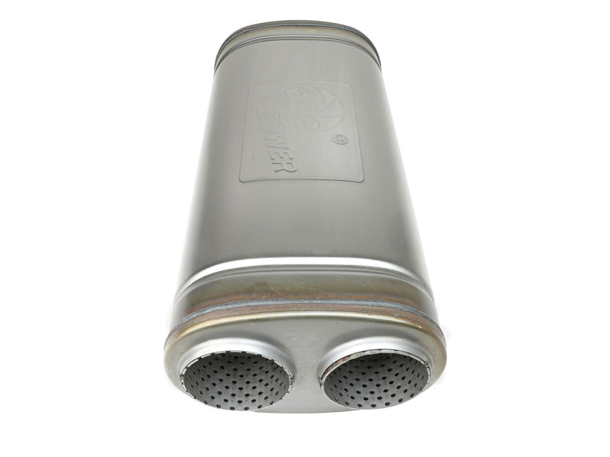 Mach Force-Xp 409 Stainless Steel Muffler 3 Inch Dual Inlet/Dual Outlet 5 Inch H x 8 Inch W x 18 Inch L aFe Power aFe Power