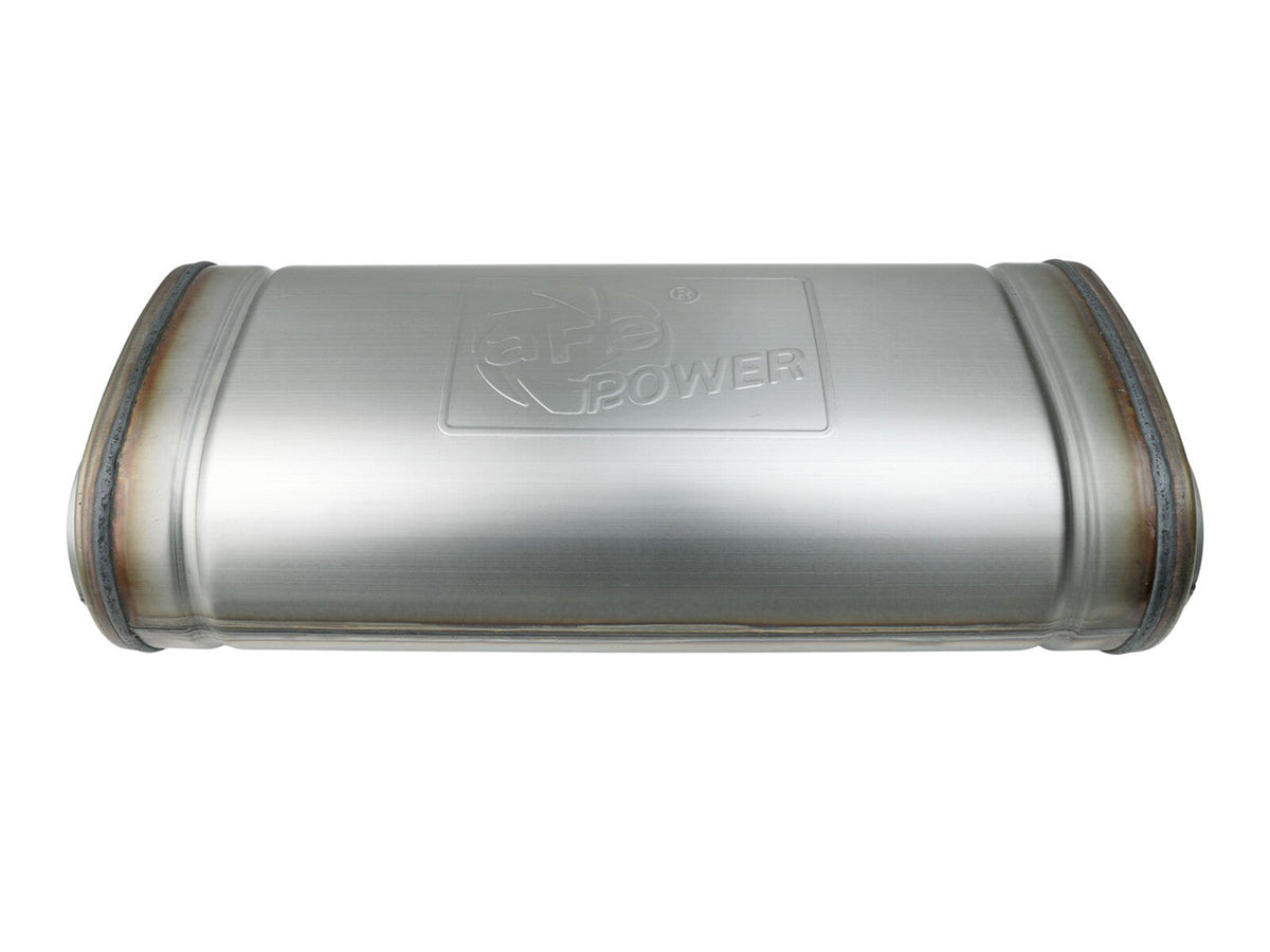 Mach Force-Xp 409 Stainless Steel Muffler 3 Inch Dual Inlet/Dual Outlet 5 Inch H x 8 Inch W x 18 Inch L aFe Power aFe Power