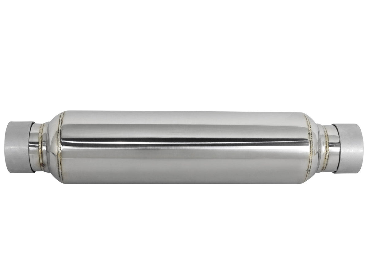 Mach Force-Xp 304 Stainless Steel Resonator 2-1/2 Inch Inlet/Outlet x 4 Inch Dia. x 15 Inch Body x 19 Inch Overall Length aFe Power aFe Power