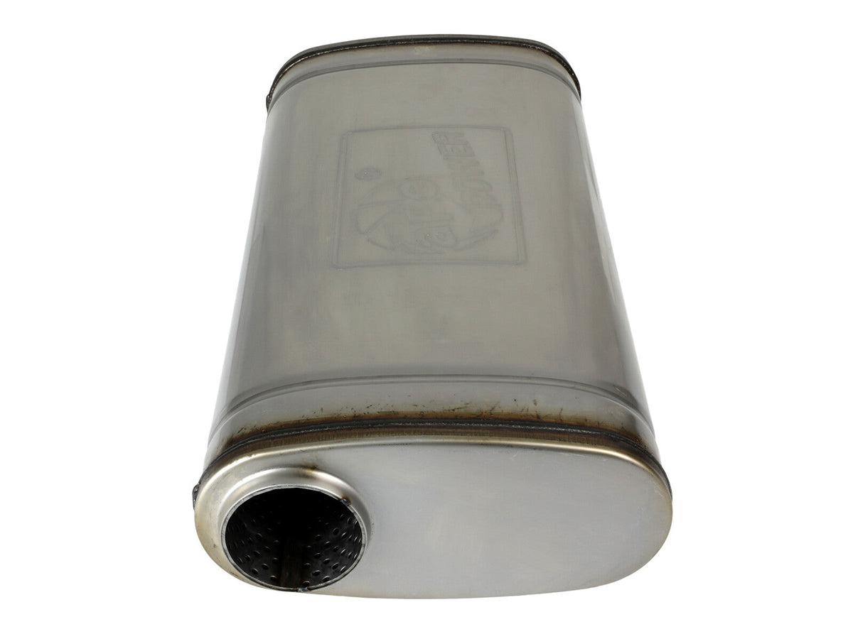 Mach Force-Xp 304 Stainless Steel Muffler 2-1/2 Inch ID Center/Offset x 9 Inch W x 4 Inch H x 18 Inch L - Oval Body aFe Power aFe Power