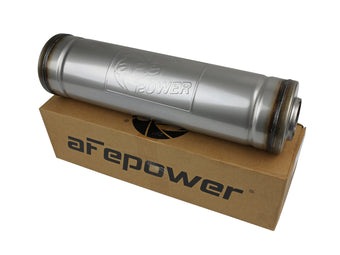 compare product Mach Force-Xp 304 Stainless Steel Muffler 2-1/2 Inch ID Center/Center x 5 Inch Dia. x 18 Inch L - Round Body aFe Power
