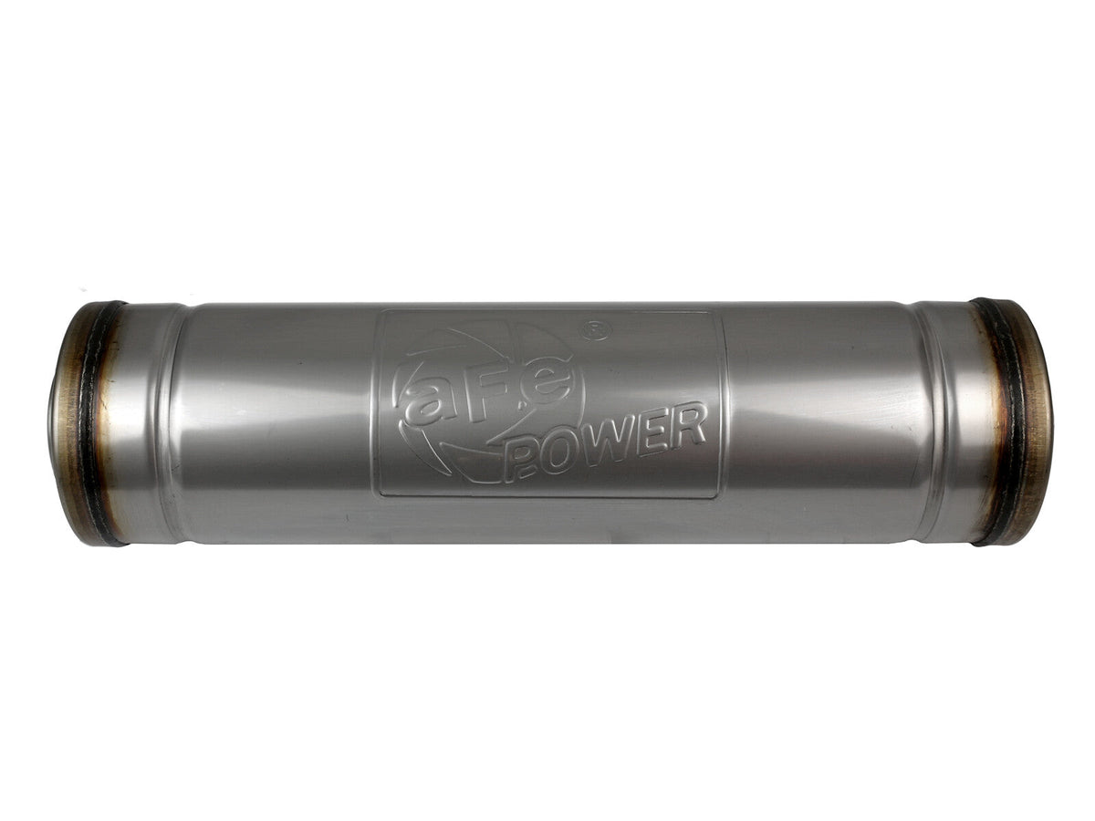 Mach Force-Xp 304 Stainless Steel Muffler 2-1/2 Inch ID Center/Center x 5 Inch Dia. x 18 Inch L - Round Body aFe Power aFe Power