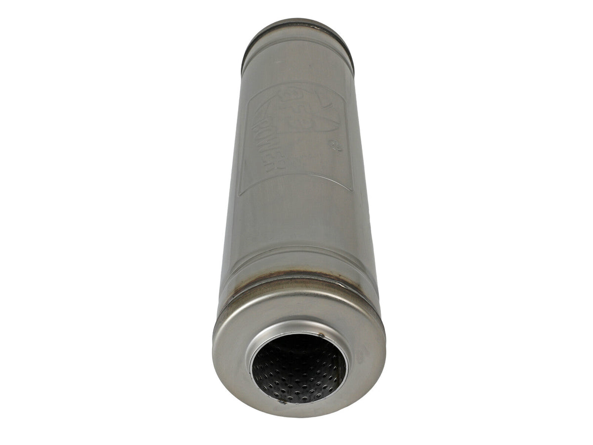 Mach Force-Xp 304 Stainless Steel Muffler 2-1/2 Inch ID Center/Center x 5 Inch Dia. x 18 Inch L - Round Body aFe Power aFe Power