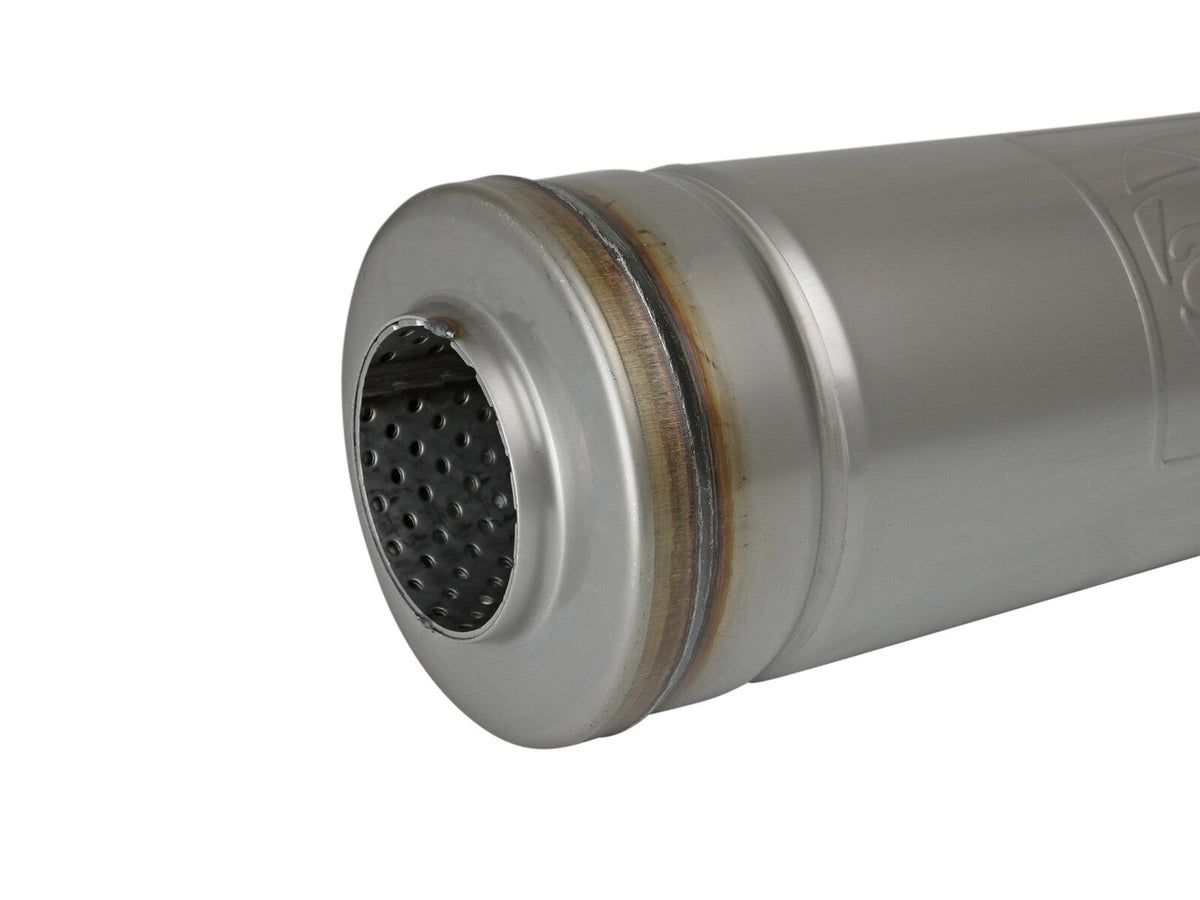 Mach Force-Xp 304 Stainless Steel Muffler 2-1/2 Inch ID Center/Center x 5 Inch Dia. x 18 Inch L - Round Body aFe Power aFe Power