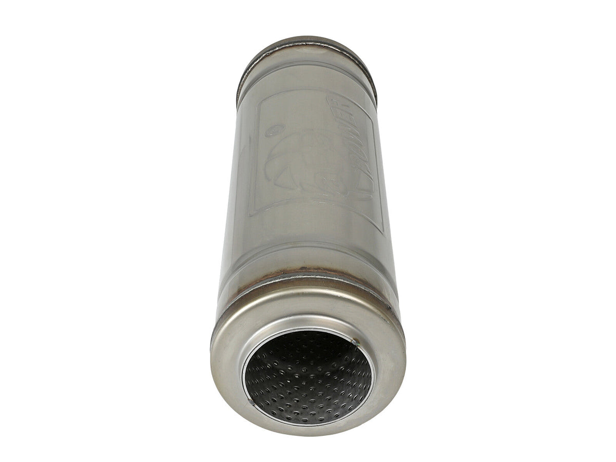 Mach Force-Xp 304 Stainless Steel Muffler 3 Inch ID Center/Center x 5 Inch Dia. x 14 Inch L - Round Body aFe Power aFe Power