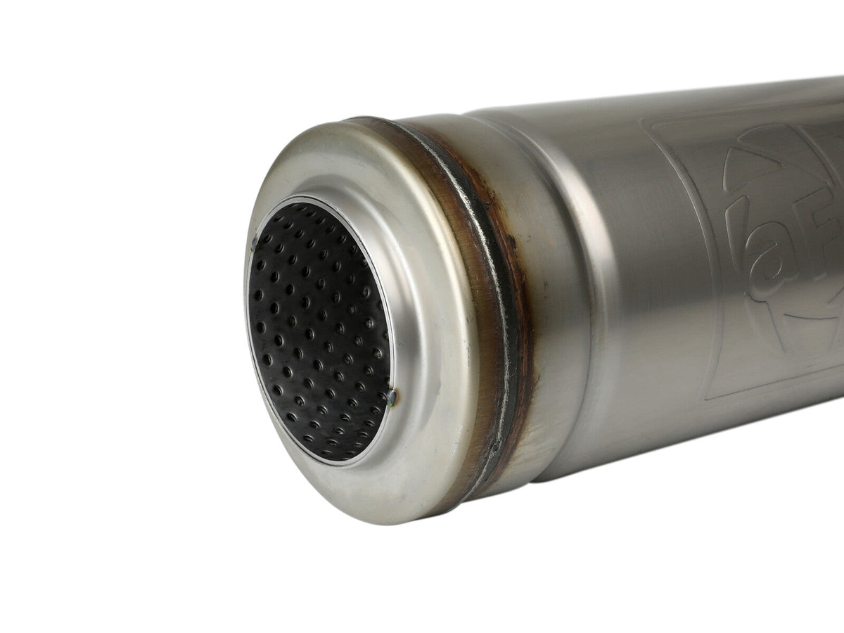 Mach Force-Xp 304 Stainless Steel Muffler 3 Inch ID Center/Center x 5 Inch Dia. x 14 Inch L - Round Body aFe Power aFe Power