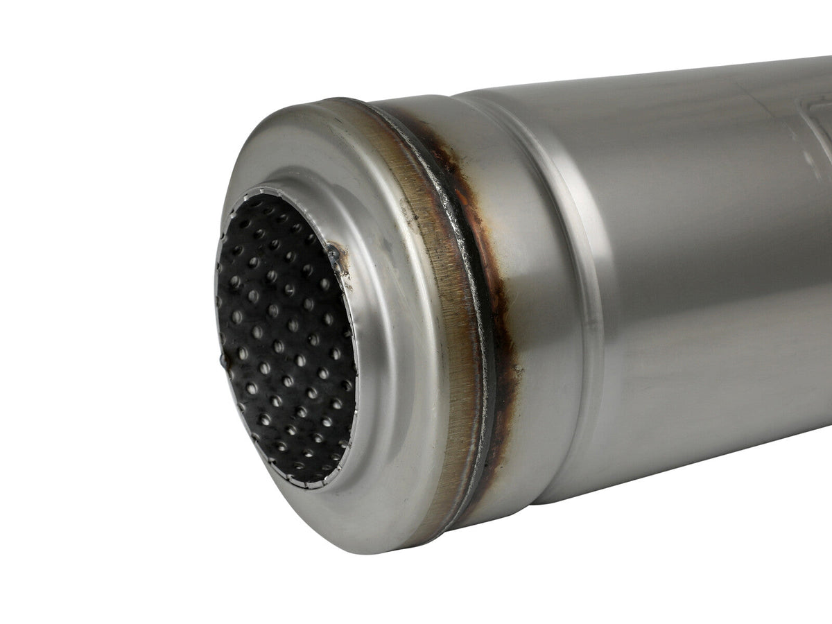 Mach Force-Xp 304 Stainless Steel Muffler 3 Inch ID Center/Center x 5 Inch Dia. x 18 Inch L - Round Body aFe Power aFe Power