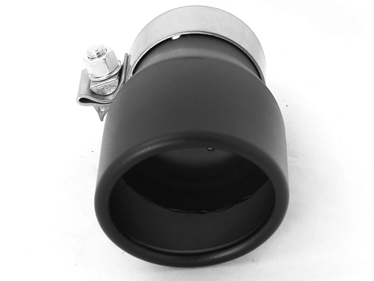 Mach Force-Xp 409 Stainless Steel Clamp-on Exhaust Tip Black 2-1/2 Inch Inlet x 3-1/2 Inch Outlet x 6 Inch L aFe Power aFe Power