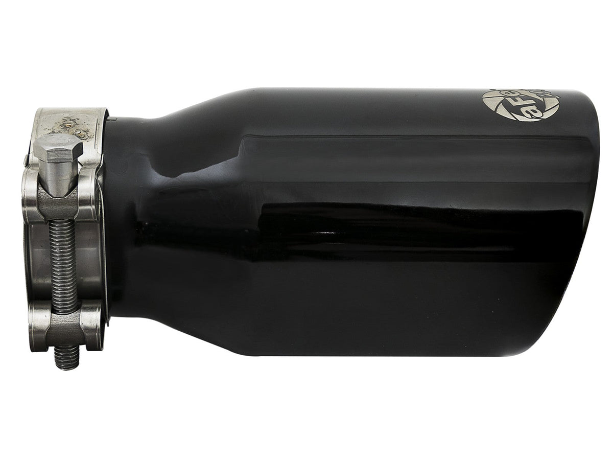 Mach Force-Xp 304 Stainless Steel Clamp-on Exhaust Tip Black 2-1/2 Inch Inlet x 3-1/2 Inch Outlet X 7 Inch L aFe Power aFe Power