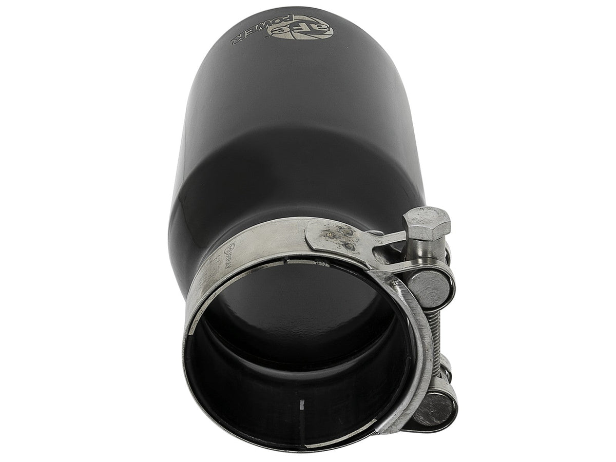 Mach Force-Xp 304 Stainless Steel Clamp-on Exhaust Tip Black 2-1/2 Inch Inlet x 3-1/2 Inch Outlet X 7 Inch L aFe Power aFe Power