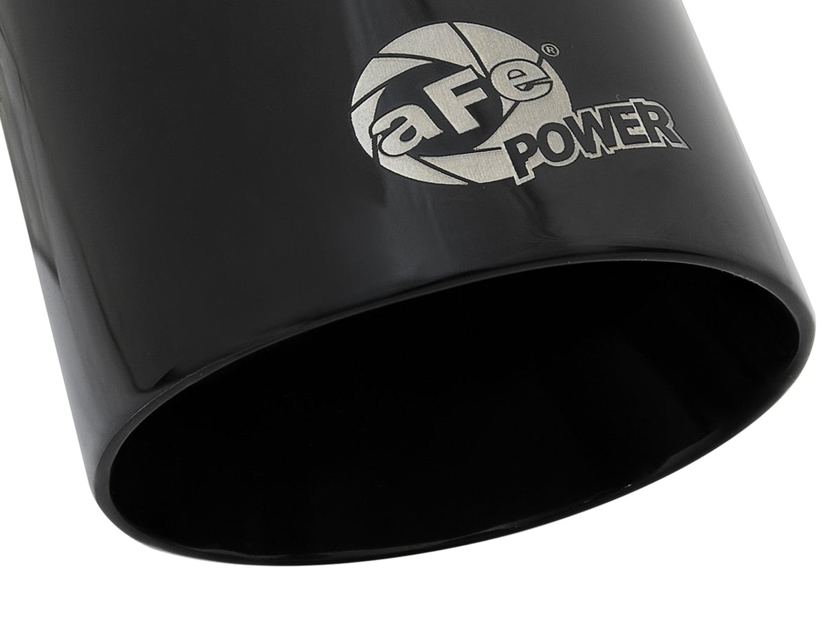 Mach Force-Xp 304 Stainless Steel Clamp-on Exhaust Tip Black 2-1/2 Inch Inlet x 3-1/2 Inch Outlet X 7 Inch L aFe Power aFe Power