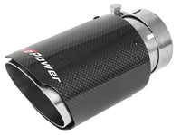 Mach Force-Xp 304 Stainless Steel Clamp-on Exhaust Tip Carbon Fiber 2-1/2 Inch Inlet x 3-1/2 Inch Outlet X 7 Inch L aFe Power aFe Power