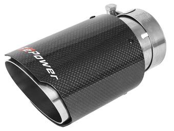 compare product Mach Force-Xp 304 Stainless Steel Clamp-on Exhaust Tip Carbon Fiber 2-1/2 Inch Inlet x 3-1/2 Inch Outlet X 7 Inch L aFe Power