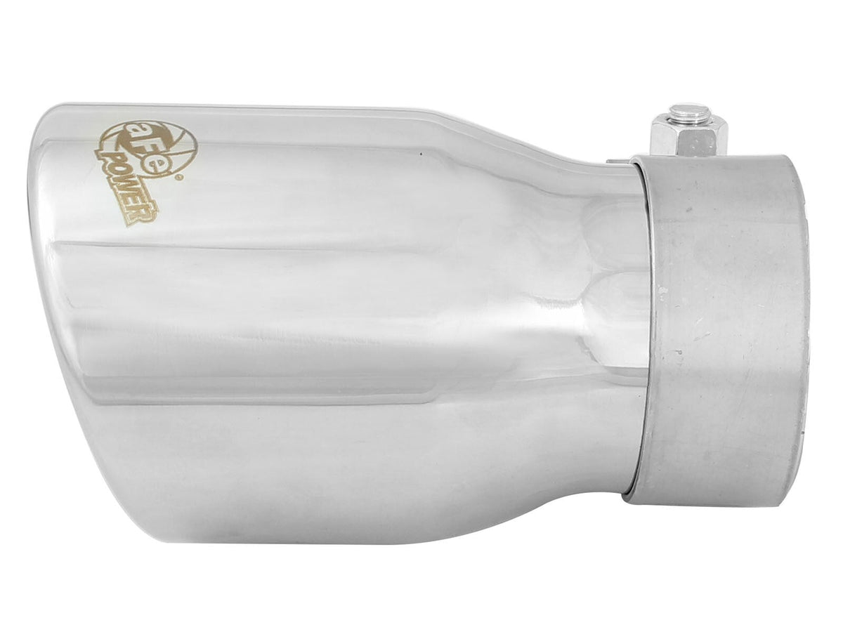 Mach Force-Xp 304 Stainless Steel Clamp-on Exhaust Tip Polished 2-1/2 Inch Inlet x 3-1/2 Inch Outlet x 6 Inch L aFe Power aFe Power