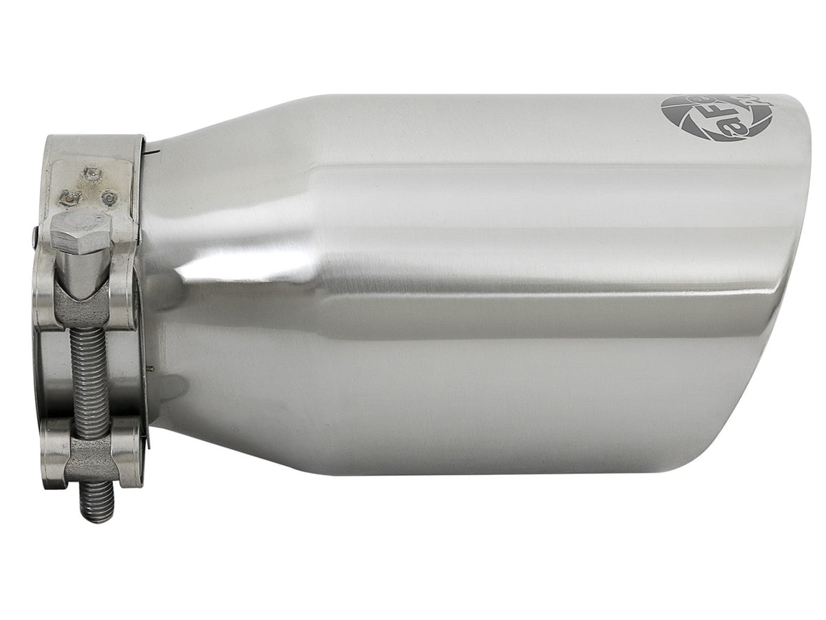 Mach Force-Xp 304 Stainless Steel Clamp-on Exhaust Tip Polished 2-1/2 Inch Inlet x 3-1/2 Inch Outlet X 7 Inch L aFe Power aFe Power