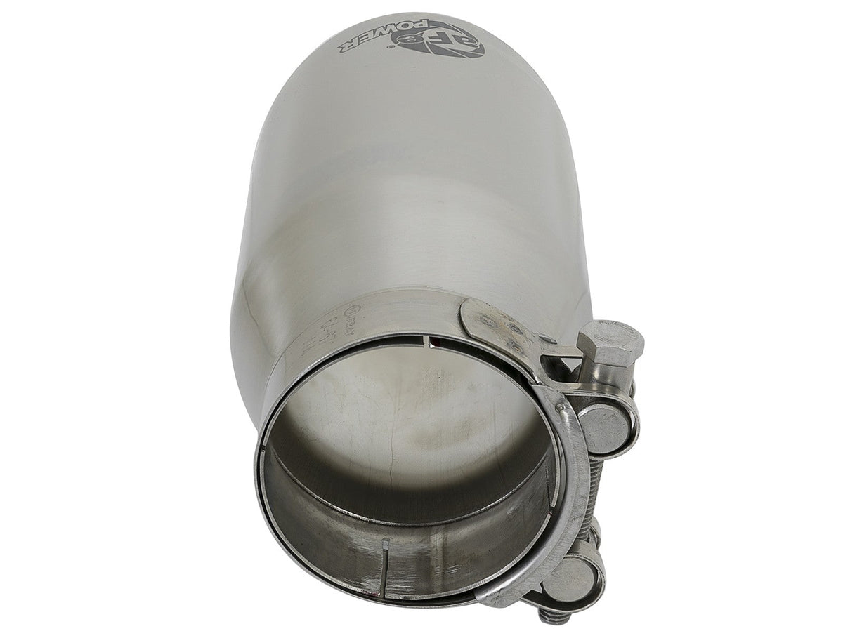 Mach Force-Xp 304 Stainless Steel Clamp-on Exhaust Tip Polished 2-1/2 Inch Inlet x 3-1/2 Inch Outlet X 7 Inch L aFe Power aFe Power