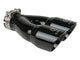Takeda 304 Stainless Steel Clamp-on Exhaust Tip Black 2-1/2 Inch Inlet x 3 Inch Dual Outlet x 9-1/2 Inch L aFe Power aFe Power