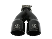 Takeda 304 Stainless Steel Clamp-on Exhaust Tip Black 2-1/2 Inch Inlet x 3 Inch Dual Outlet x 9-1/2 Inch L aFe Power aFe Power