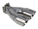 Takeda 304 Stainless Steel Clamp-on Exhaust Tip Polished 2-1/2 Inch Inlet x 3 Inch Dual Outlet x 9-1/2 Inch L aFe Power aFe Power