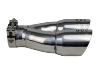 Takeda 304 Stainless Steel Clamp-on Exhaust Tip Polished 2-1/2 Inch Inlet x 3 Inch Dual Outlet x 9-1/2 Inch L aFe Power aFe Power